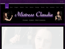Tablet Screenshot of mistressclaudia.co.uk