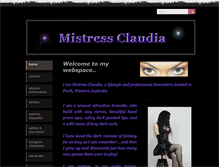 Tablet Screenshot of mistressclaudia.net